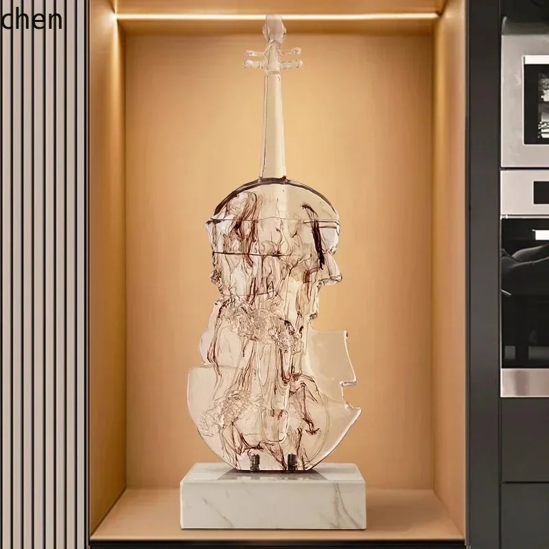 

4-9ornament light luxury high-end violin living room floor entrance home decoration