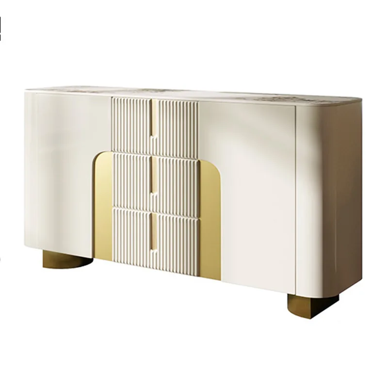 

Modern Luxury Gold Sideboard Cabinet for Dining Room Black Sideboard 3 Drawer Sideboard Cabinet