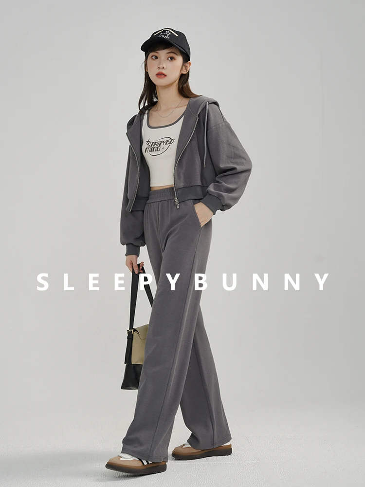 Women's 3-Piece Lounge Set – Zip-Up Hoodie, High-Waisted Jogger Pants & Graphic Tank Top – Casual Athleisure Outfit for Spring
