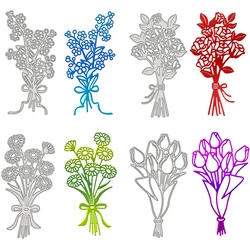 Metal Flower Bouquet Cutting Dies Stencils for DIY Scrapbook Wedding Invitation Card Making Photo Album Envelope Decoration