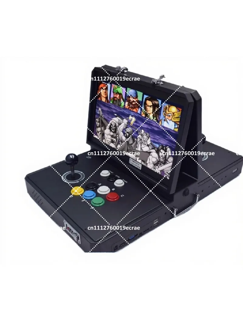 Portable Double Screen Arcade Game Machine Folding Joystick All-in-one Home Console