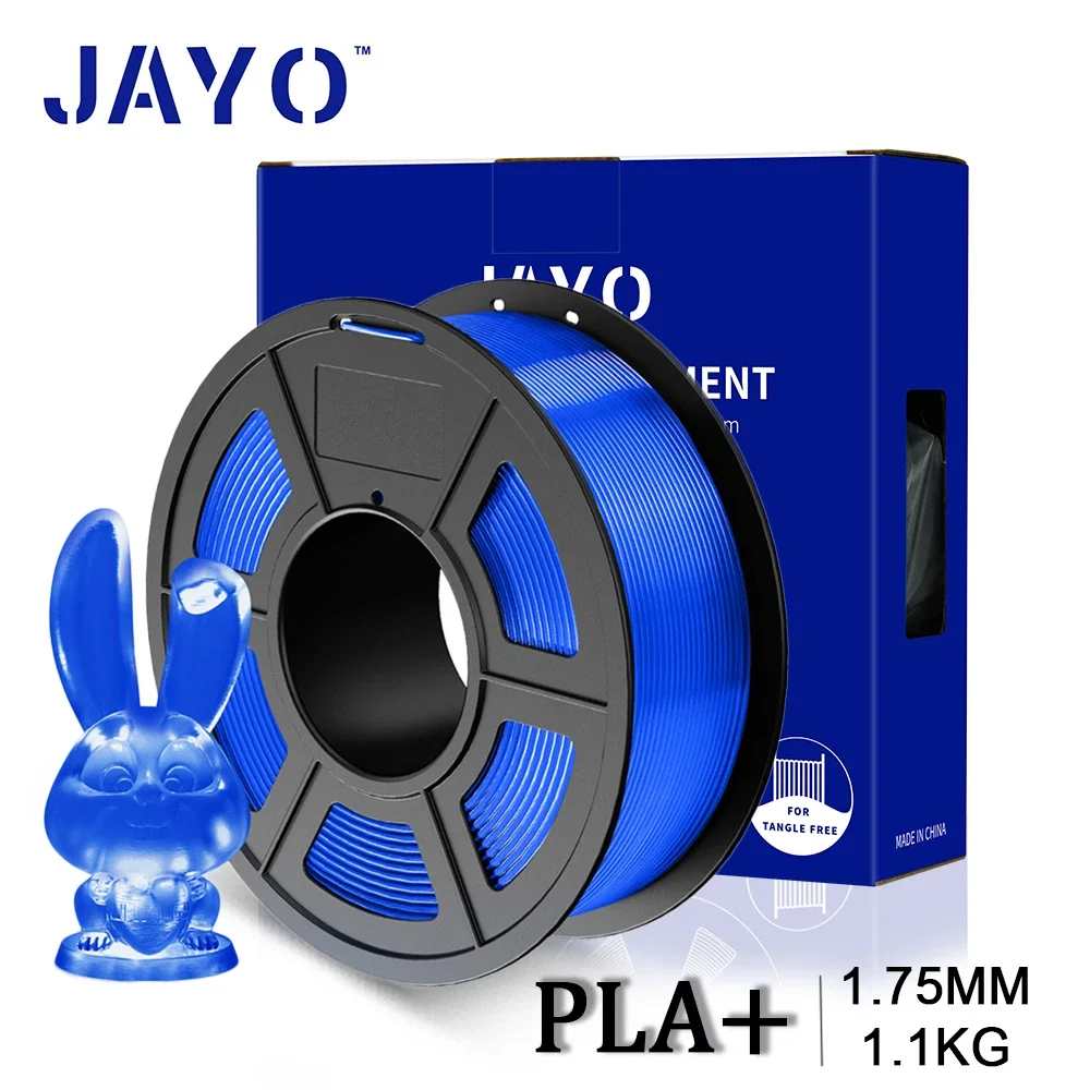 JAYO 3D PETG/PLA/PLA PLUS Printer Transparante Filament 1,75 mm Transparantie Serie & Geen Bubble niet-giftige 3D-printmaterialen