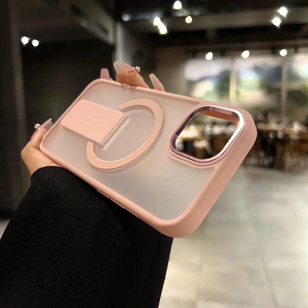 

Multifunctional stand iPhone15promax Case Hidden Magnetic iPhone14 Skin Feel iPhone13 Scrub iPhone12