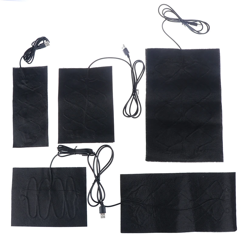 5V Carbon Fiber Heating Pad Hand Warmer USB Heating Film Electric Winter Infrared Fever Heat Mat 1/4PCS