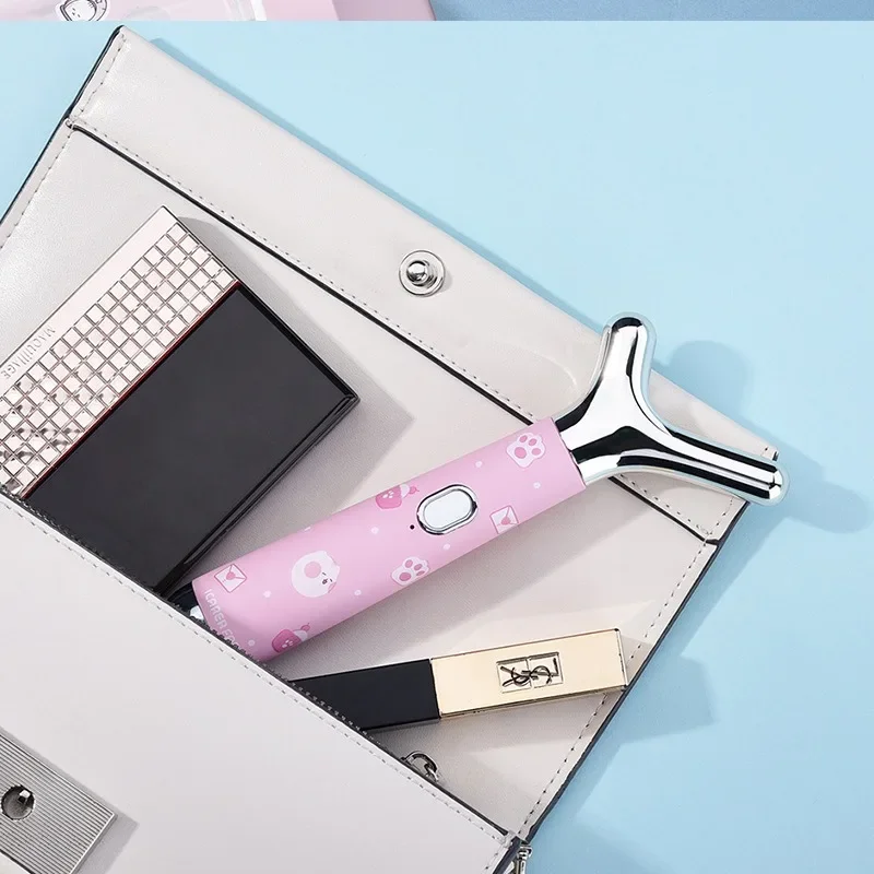 전기 얼굴 미용 기기, 미세 전류, 진동 마사지 케어, V자형 얼굴, 일정한 온도 가열 USB ML-075