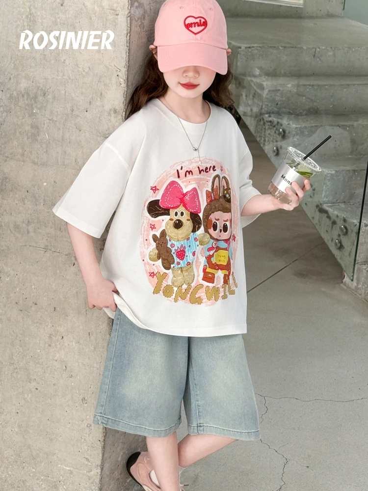 rosinier-ensemble-de-tenues-d'ete-pour-filles-vetements-magnifiques-pour-enfants-de-taille-moyenne-et-grande-legers-respirants-evacuant-l'humidite-imprimes
