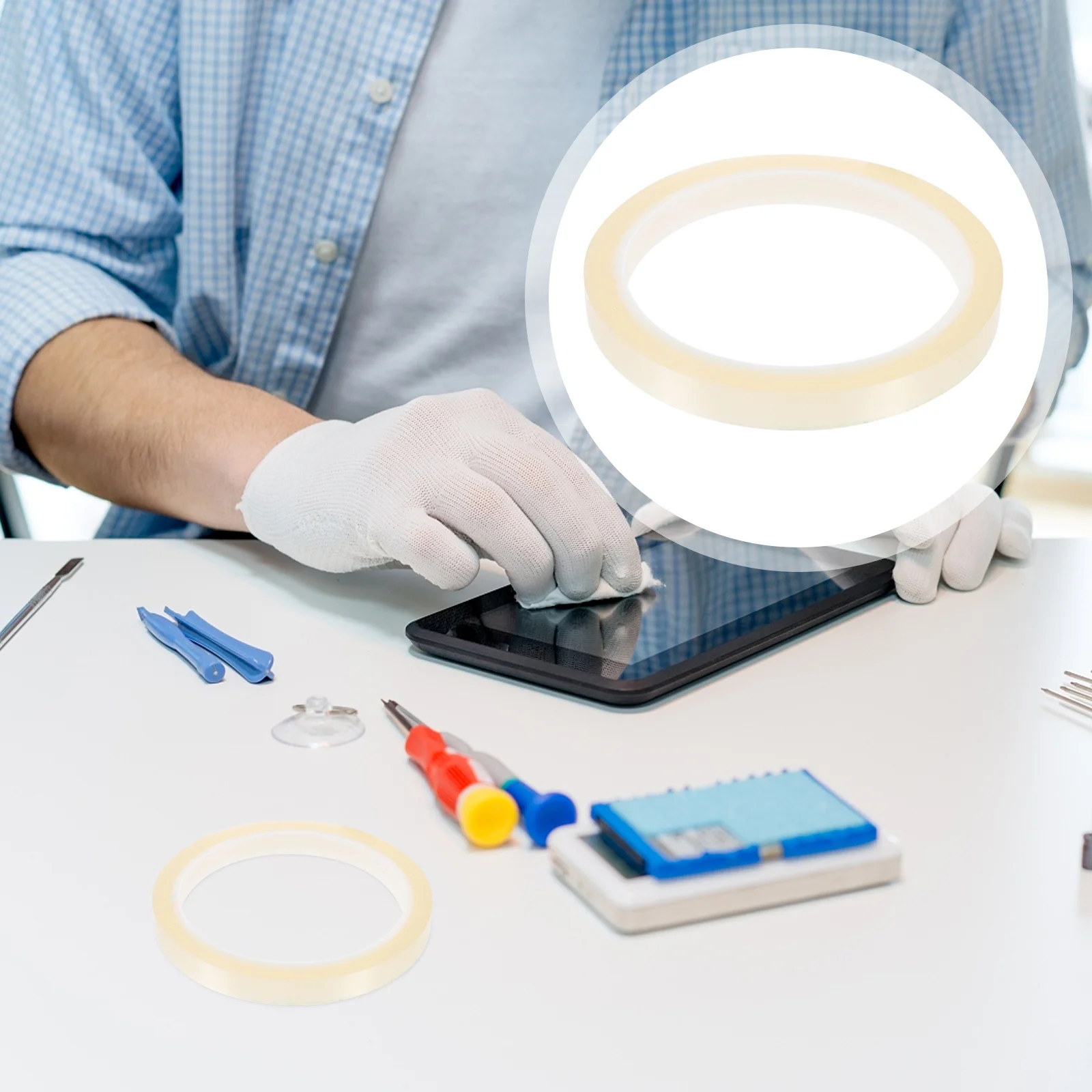 

4 Rolls Heat Resistant Tape High Temperature Adhesive For Pcb Board Protection Thermal Transfer Tape For Sublimation Press Htv