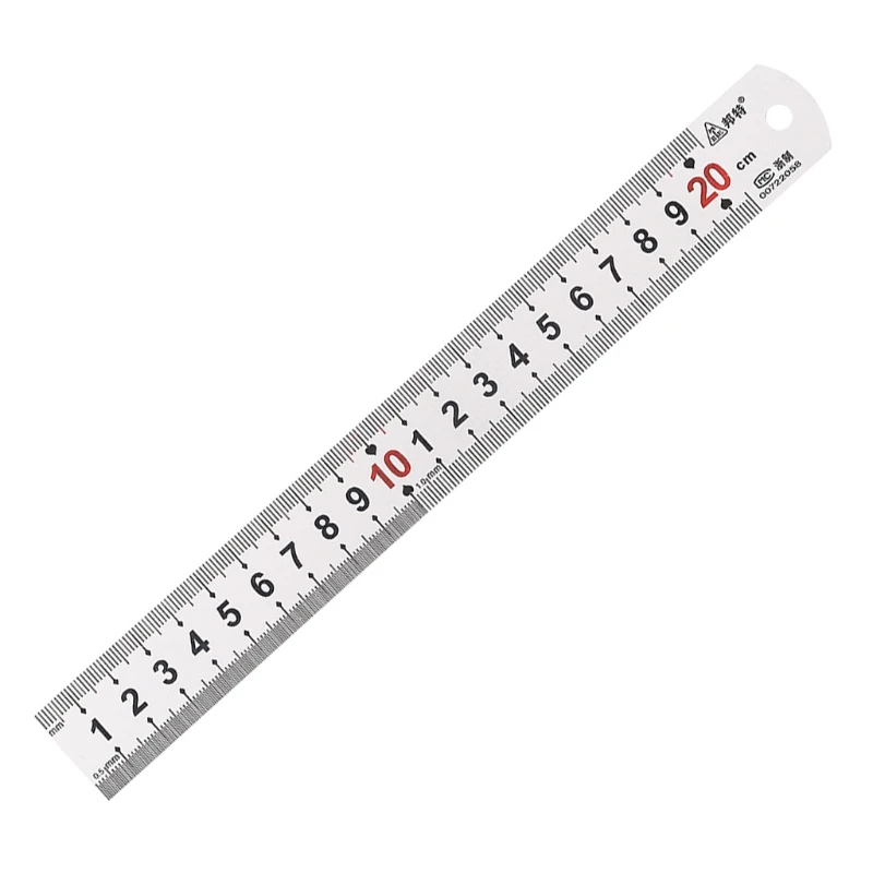 Stainless Steel Ruler Set with Inch & Metric Graduation Double Sided Metal Ruler