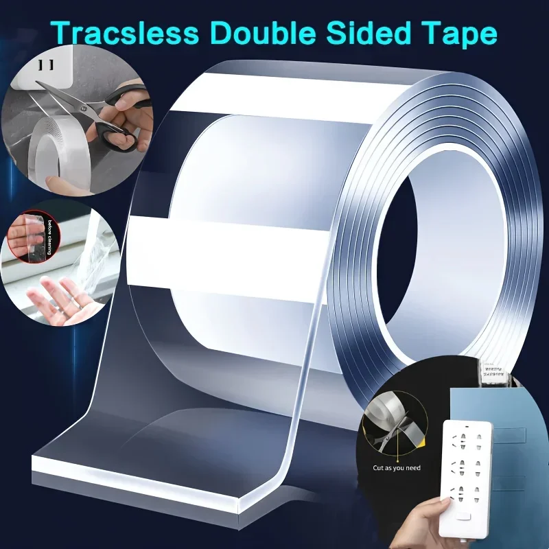 Nano Tape Extra Strong Double-sided Adhesive Tape Kitchen Cabinet Storage Ribbon Multifunctional Waterproof Reusable Wall Sticke