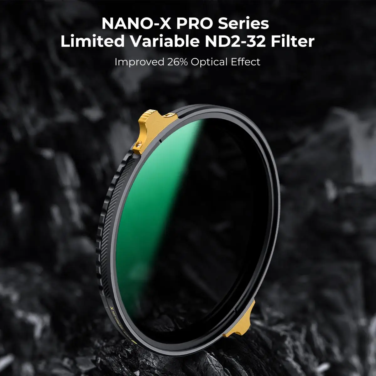 K&F Concept 67mm Brass Frame Variable ND Filter ND2 ND32 77mm 72mm 82mm Neutral Density Green Coating Filter NANO-X Pro Series