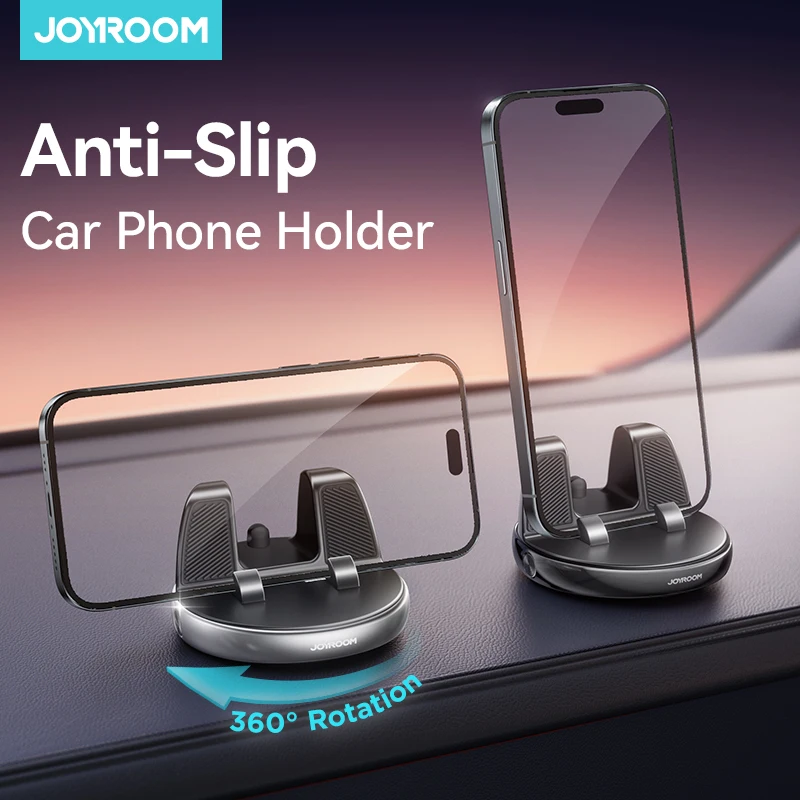 Автомобильный держатель для телефона Joyroom 360° °   Вращающееся автомобильное крепление для телефона на приборной панели, держатель для автомобильной навигации с одной рукой для телефонов 4,7-7 дюймов