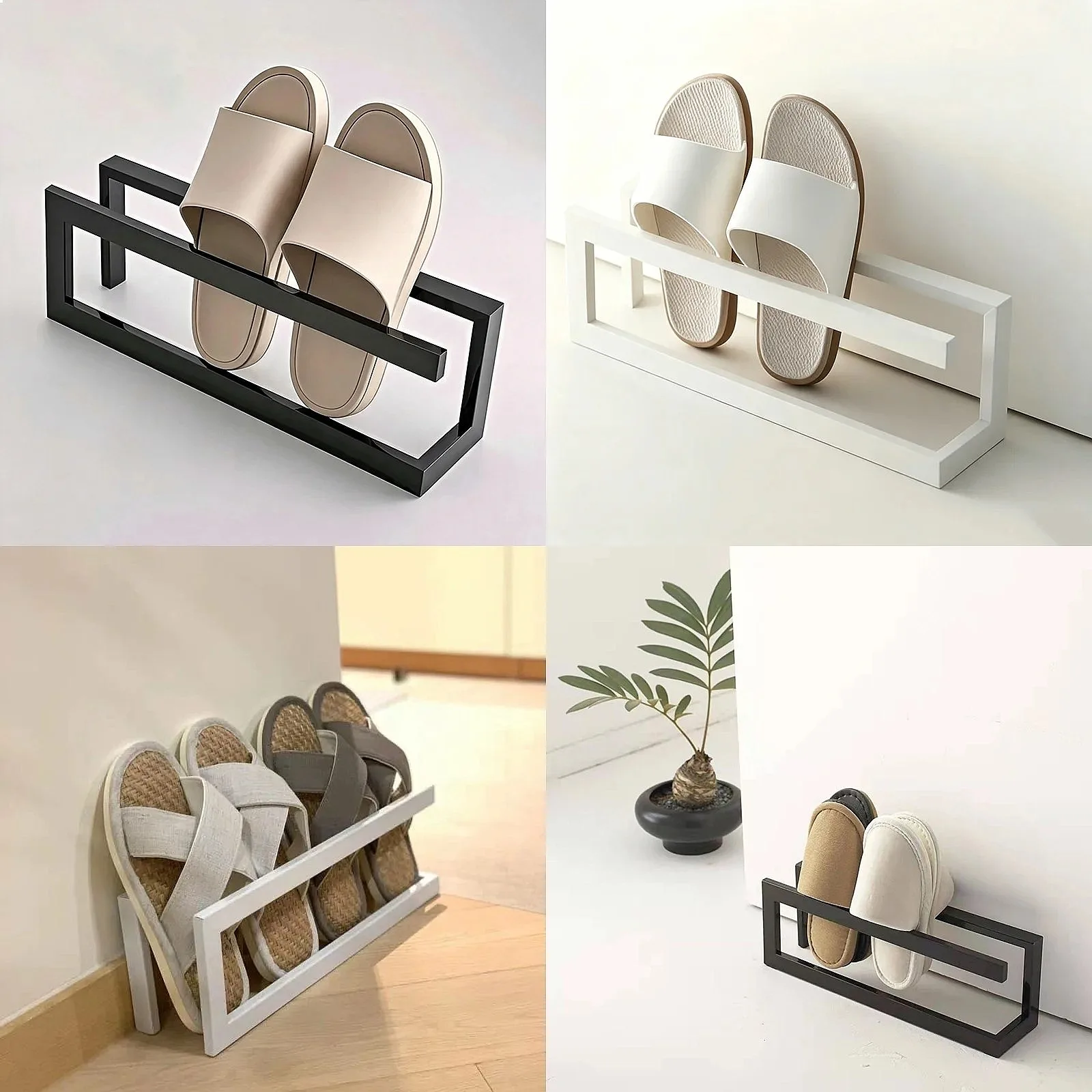 Freestanding Slipper Rack Space Saving Shoe Organizer Stand Simple Shoe Holder For Bathroom Entryway Bedroom Home Storage