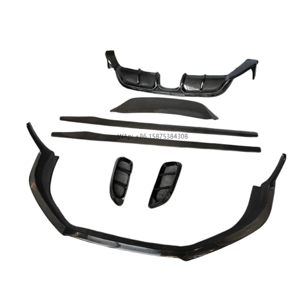 

High Quality Carbon Fiber CM Style Front Lip Side Skirt Rear Diffuser Spoiler Side Trim for Cayman 718 Body Kit