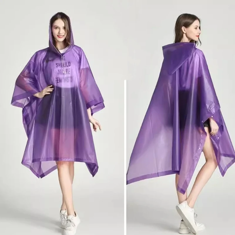 Transparent Windproof Bicycle Motorcycle Raincoat Woman Rain Poncho Impermeable EVA Hiking Raincoats For Man