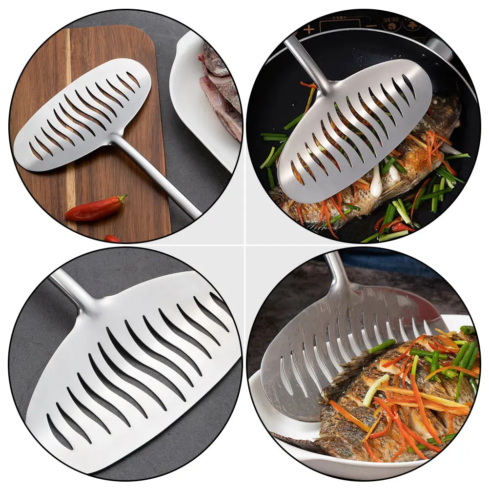 

Stainless Steel Wide Grill Shovel for Cooking Fish Steak Pancake Kitchen Tool Practical Premium Quality
