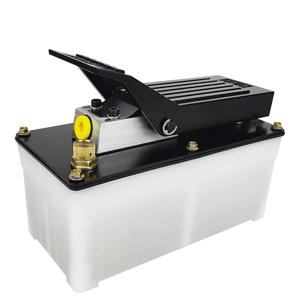 

Pneumatic Hydraulic Foot Pedal air Pump with 70 MPa Hydraulic Pressure for Single Acting Cylinder