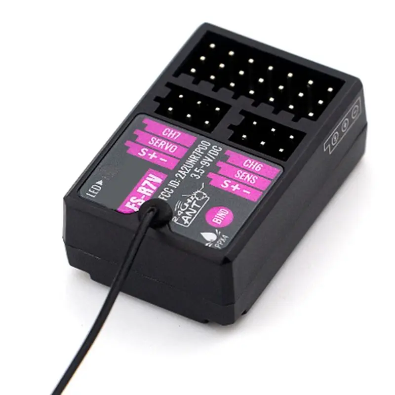 

A63T-Receiver FS-R7V 7CH 2.4G Receiver Can Be PPM/IBUS Output For Remote Control Car Boat