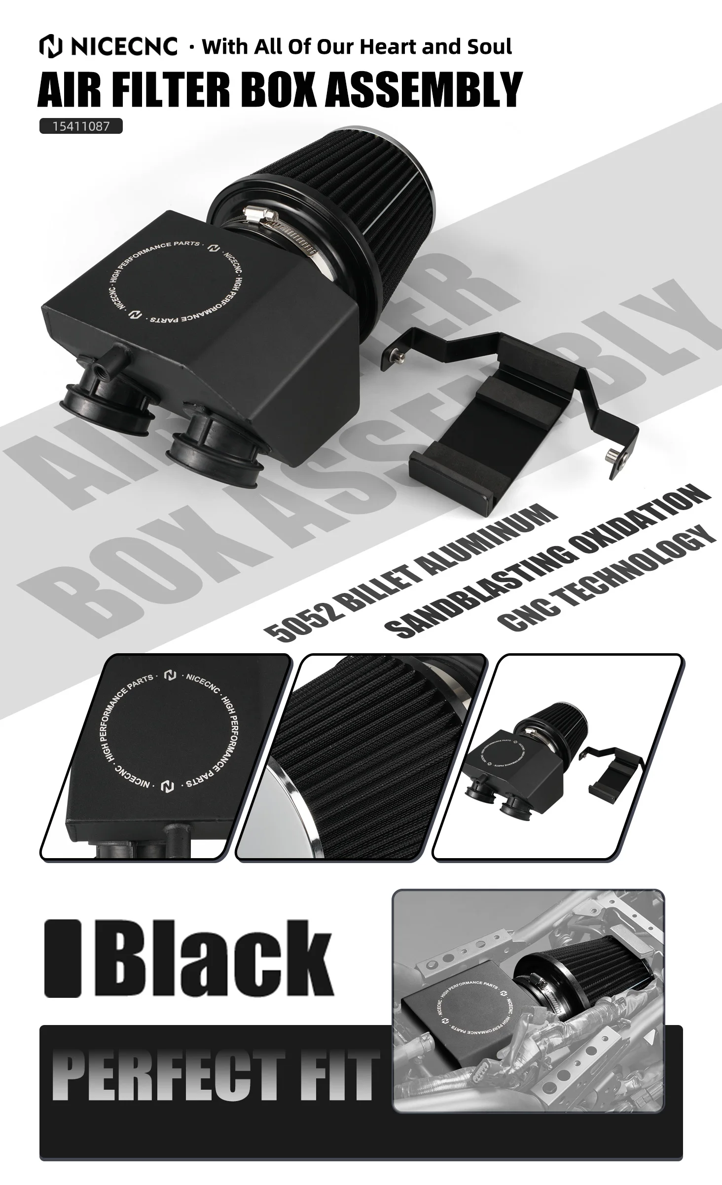 NICECNC Motorrad-Luftfilterkasten-Baugruppe für 2022–2024 Yamaha Tenere 700/XTZ700 Tenere 700 Rally Edition BW3-14401-02-00 – Detail 6
