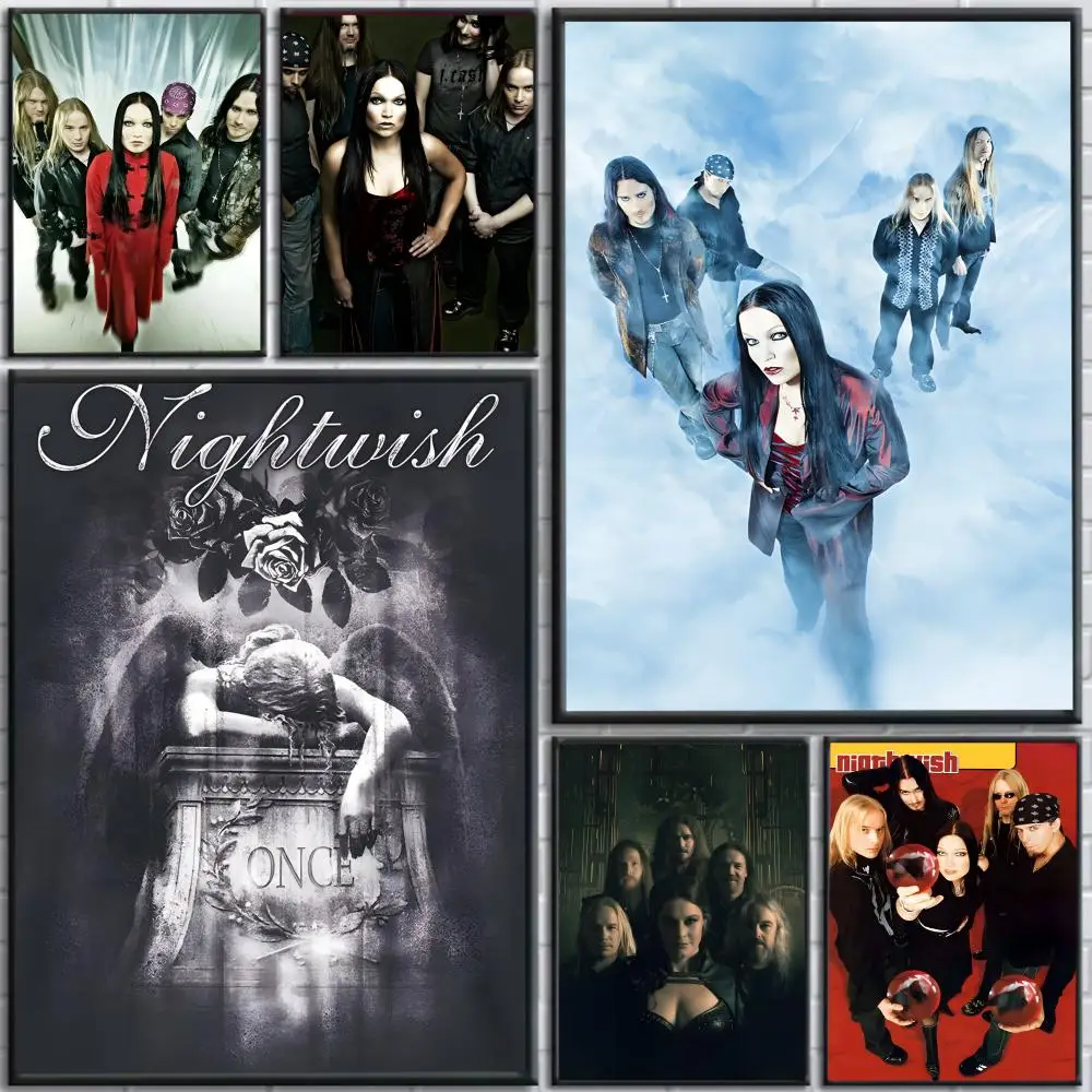 Opera Metal Band N-Nightwish Poster HD Art Sticky Wall Waterproof Home Living Room Bedroom Bar Aesthetic Decoration