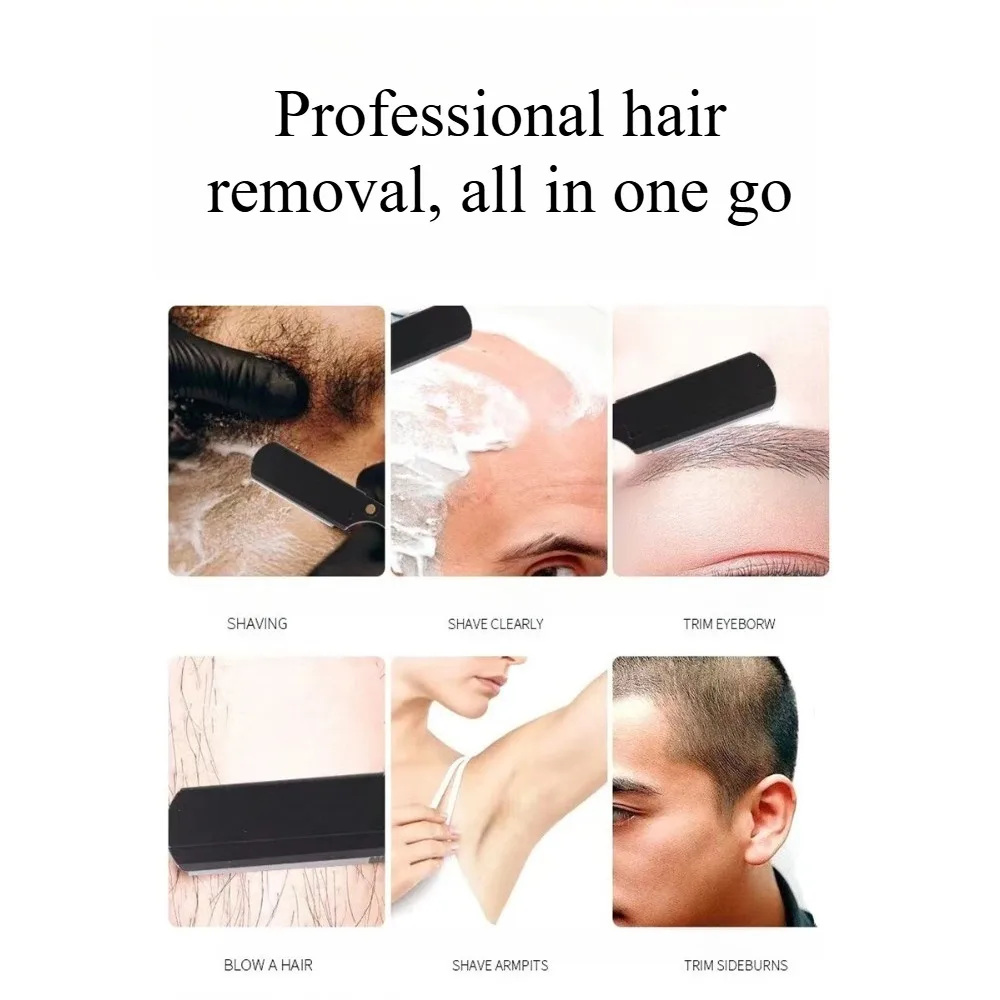 ماكينة حلاقة يدوية مستقيمة، ماكينة حلاقة نصف حافة، للعناية بالشعر للرجال، قص الشعر، الحلاقة، ماكينة تشذيب اللحية #6