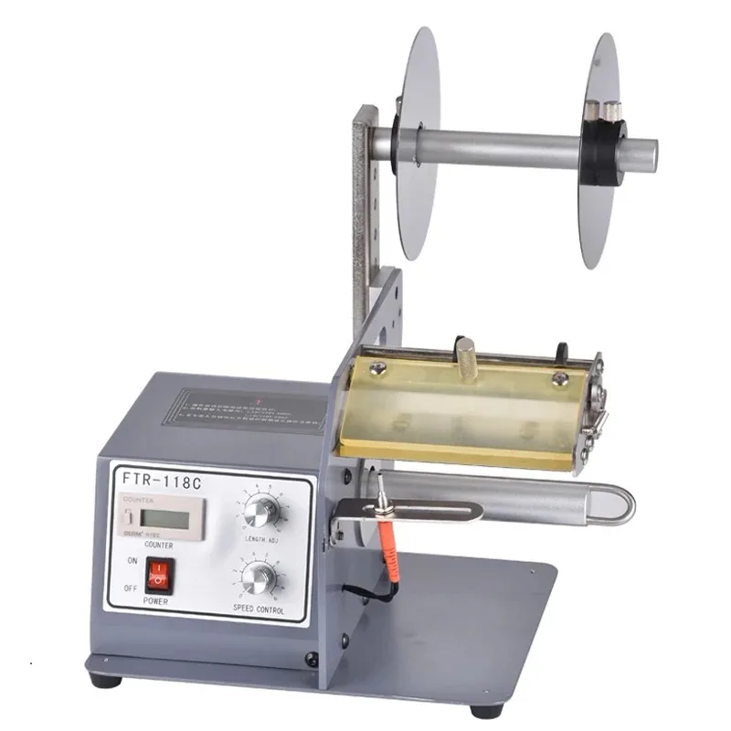 FTR-118C Electric Fibre Optical Sensor Transparent/PET Clear Film Label Stripping Dispenser Machine Automatic Peeling Machine