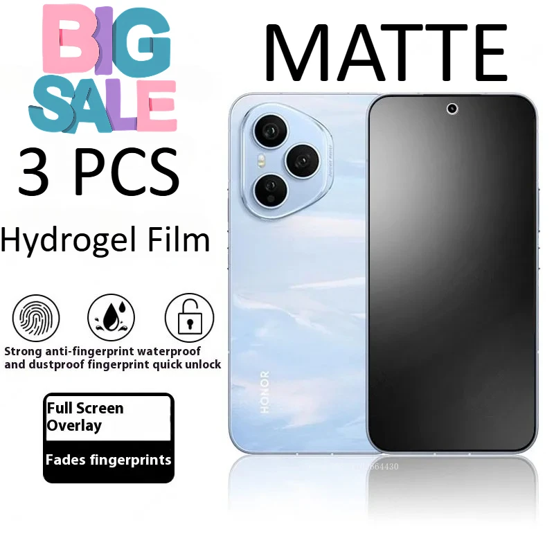 

3PCS Full Cover Front Matte Hydrogel Film for Honor 200 400 Pro (Global) Soft Clear Screen Protector for Honor 400 200 Lite Film