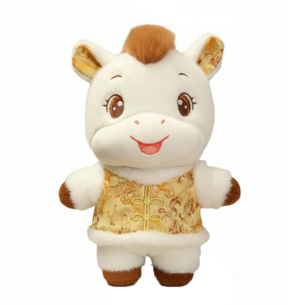 

Chinese Costume 2026 Horse Cute Creative Stuffed Horse Kawaii Mascot Zodiac Pony Figurine Home Decoration