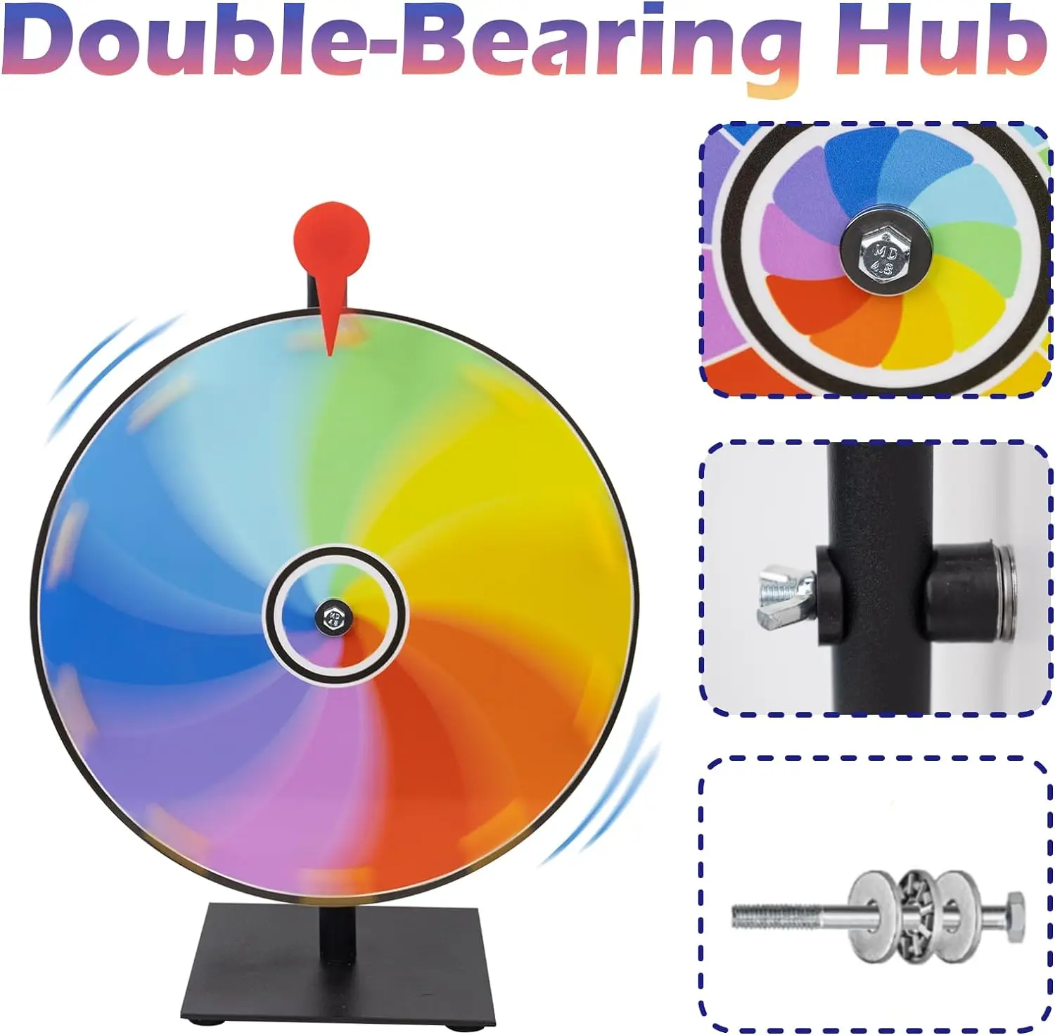 Colorful Prize Wheel Wall Mounted Roulette Spinning Game Win the Fortune Spinner for Party Carnival Tradeshow