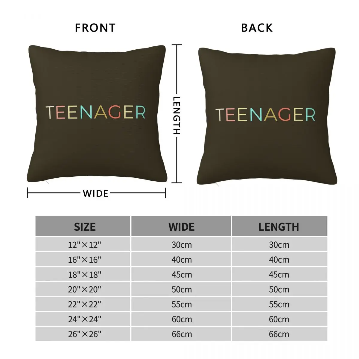 Teenager Square Pillowcase Polyester Linen Velvet Pattern Zip Decor Room Cushion Cover