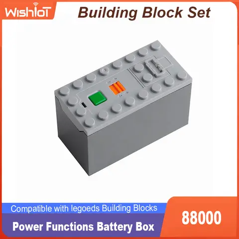 MOC Power AAA Battery Box 88000 Compatible 8883 Train Car Modification Technical Mechanical Vehicle Building Blocks Piece