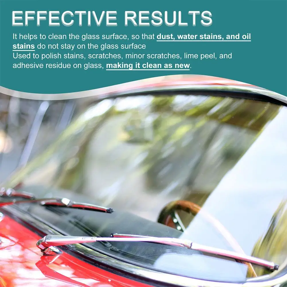 100 جرام مسحوق تلميع الزجاج للسيارات نوافذ السيارات مزيل الخدش الزجاج تلميع خدش إصلاح مسحوق إزالة الخدوش