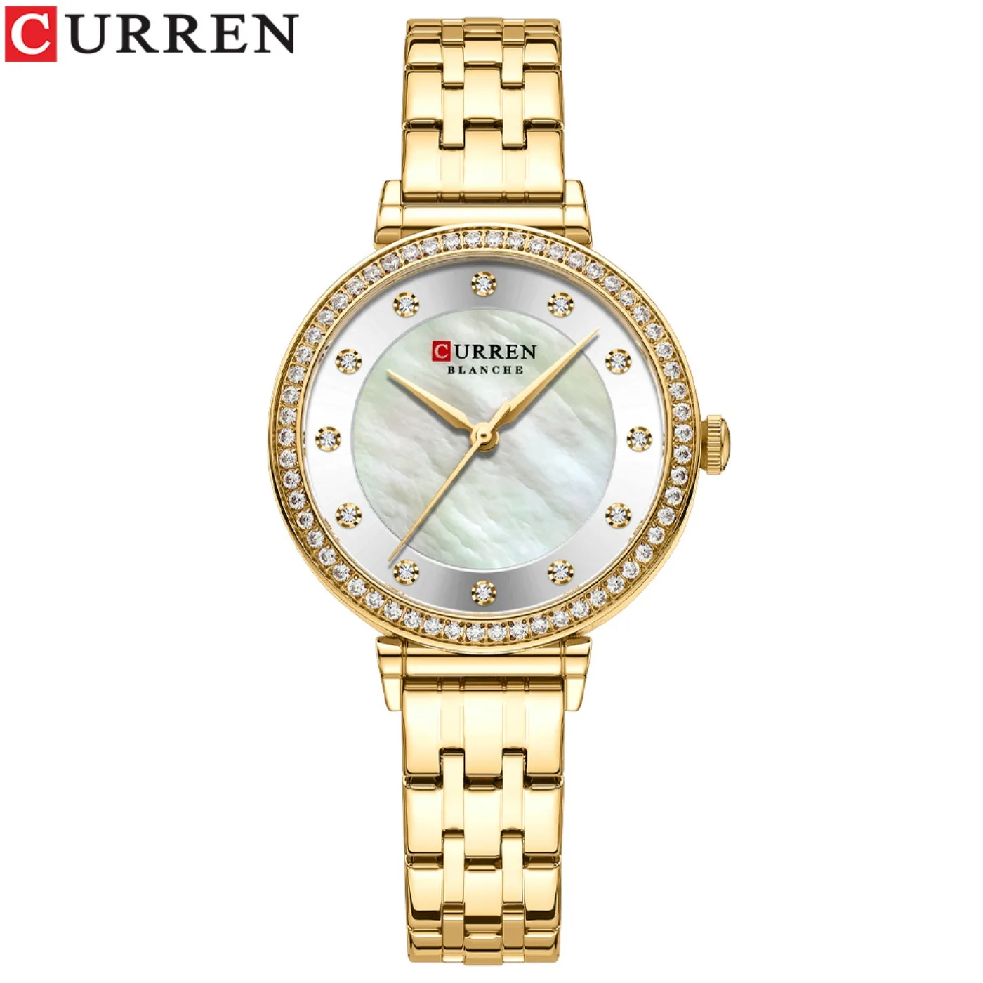 CURREN Top Brand Ladies Simple Fashion Quartz Watch Stainless Steel Classic Elegant Diamond Waterproof Ladies Watch Reloj Mujer view 4