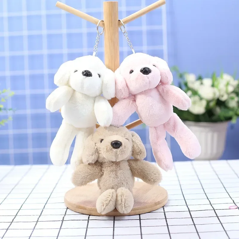 Porte-Clés en Peluche en Forme de Chien Mignon, Chiot, Jouet, Pendentif, Interrupteur Cartable, Sac à Main, Cadeau d'Anniversaire pour Fille, 1 Pièce