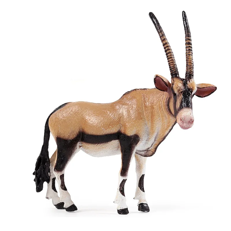 11*3.5*11.5CM solid static simulation wild animal world model South Africa sword antelope Tibetan antelope boy toy ornament