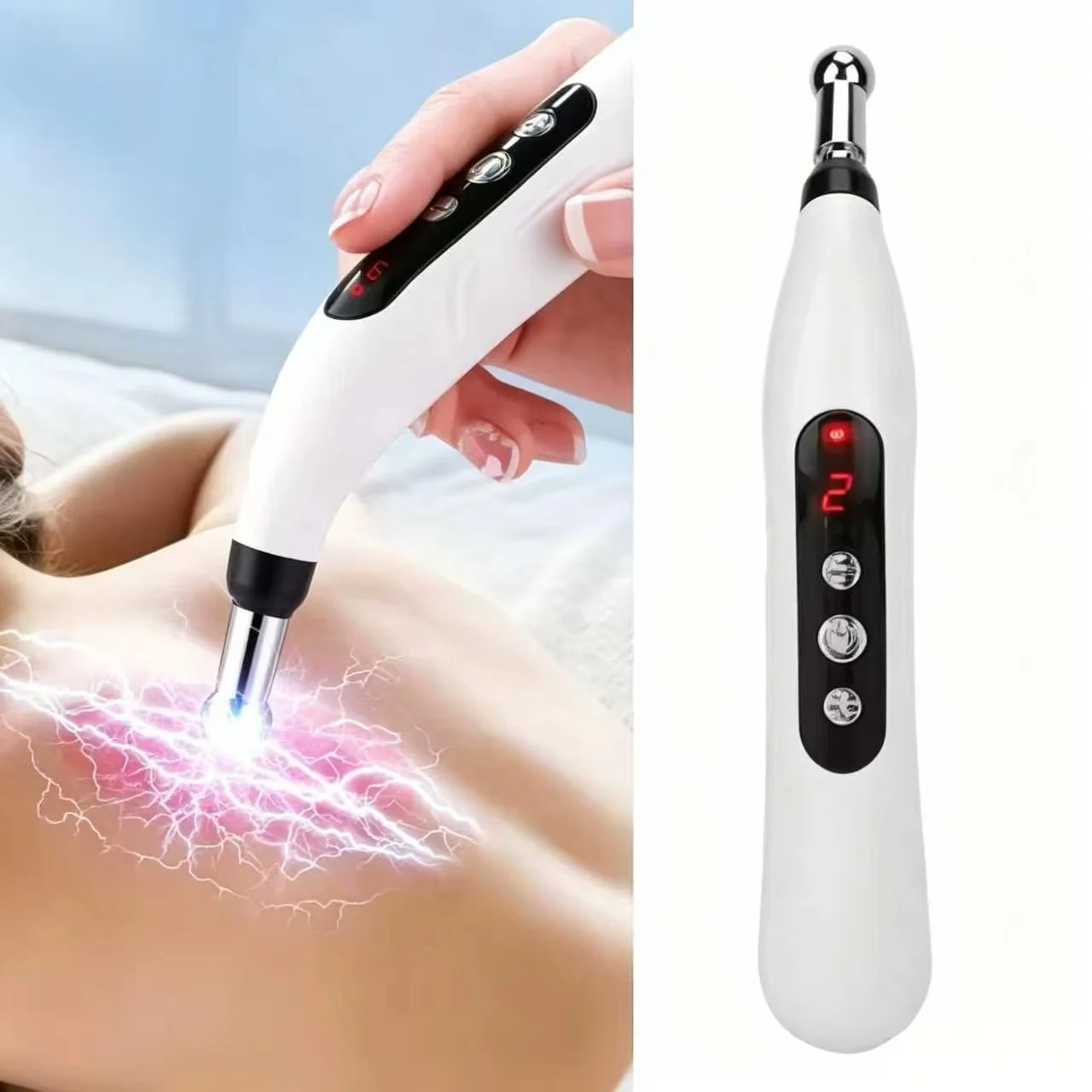 

USB Rechargeable Acupuncture Pen Electric Acupuncture TENS Massage Pen Massage Device Body Massager Muscle Stimulator Therapy