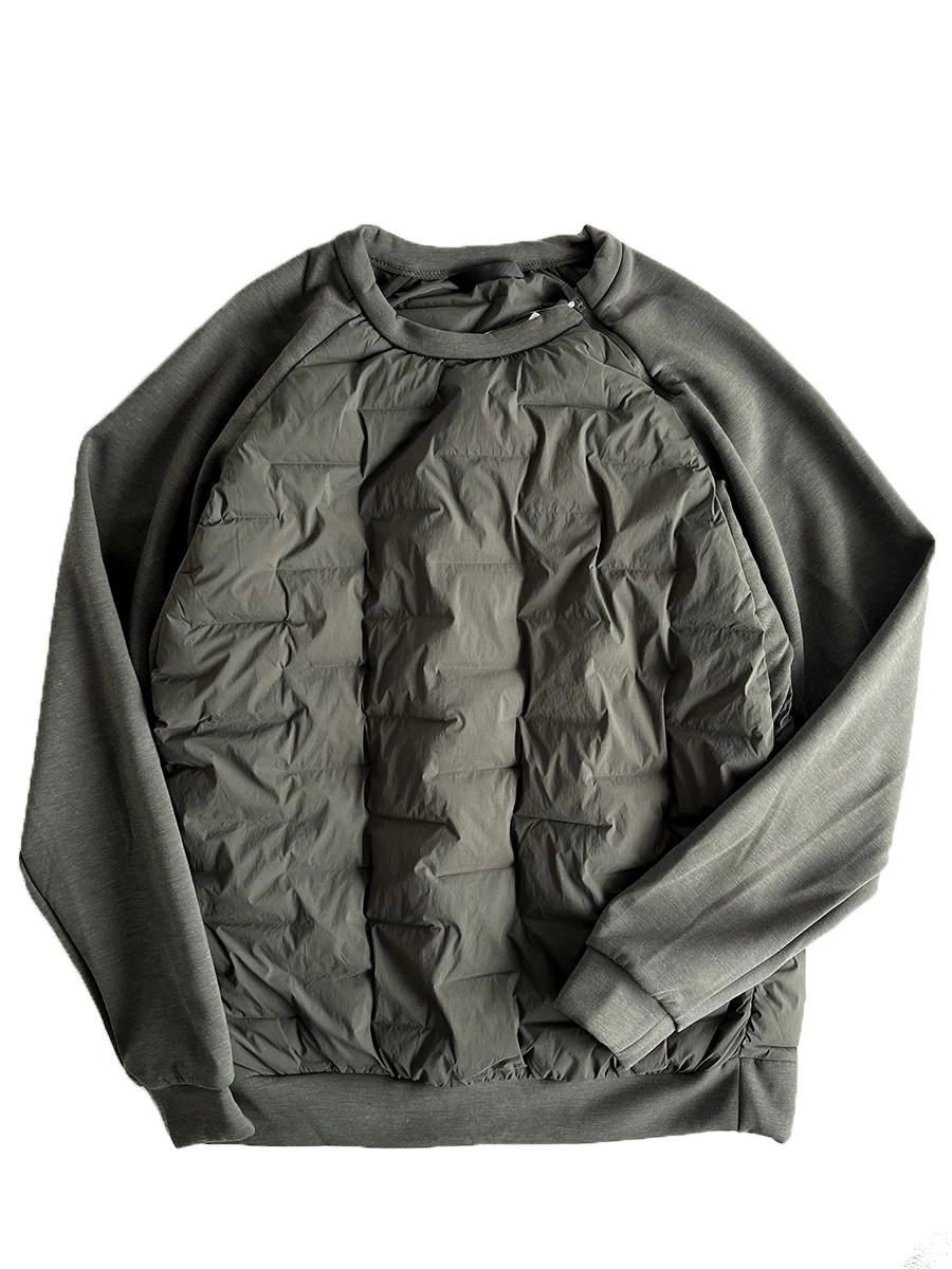 

Men's Autumn Winter Thiened Cotton Hoodie Zipper round Ne Padded Jaet Warm Stand Fit Casual Long Sve Pure Color