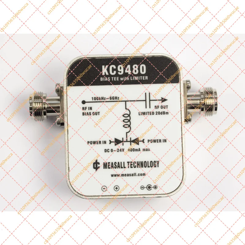 1MHz–6GHz Straight RF Bias Tee With Integrated Limiter for Antenna Amplifier DC Power Injection