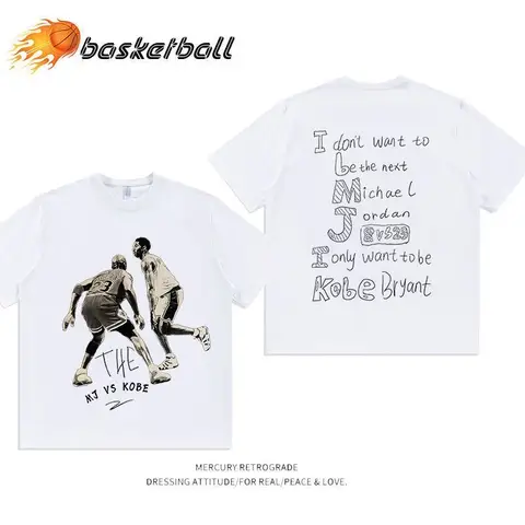 Summer Cotton T-shirts Streetwear Quality Basketball Kobe Bryant Graphics Printed Loose Oversized Tees Tops Men T Shirt Unisex
