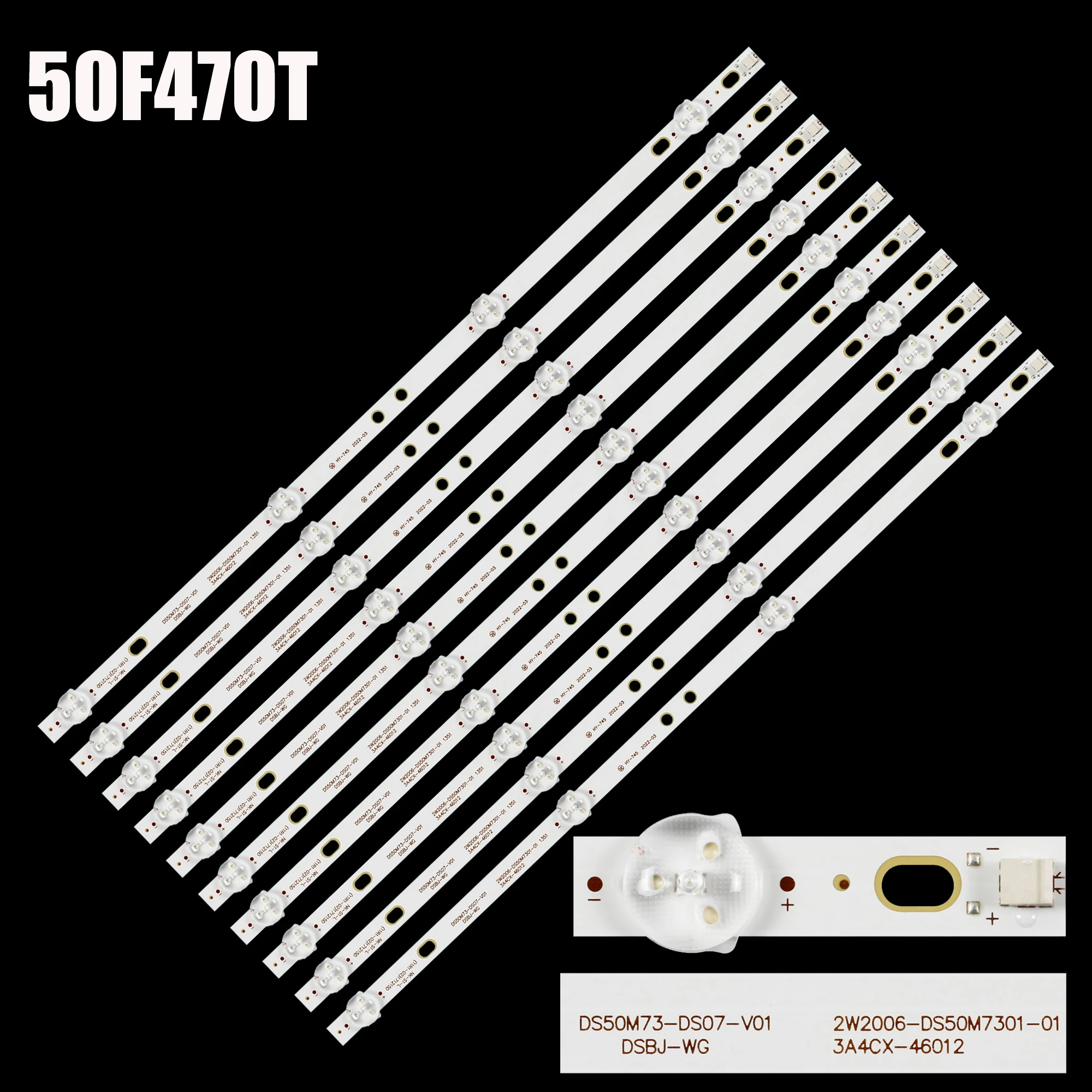 1/5/10 Kit LED backlight strip for Harper 50F470T AKAI C50ANSMT-4K F&U FL50105 DSBL-WG 2W2006-DS50M7301-01 DS49M72-DS12