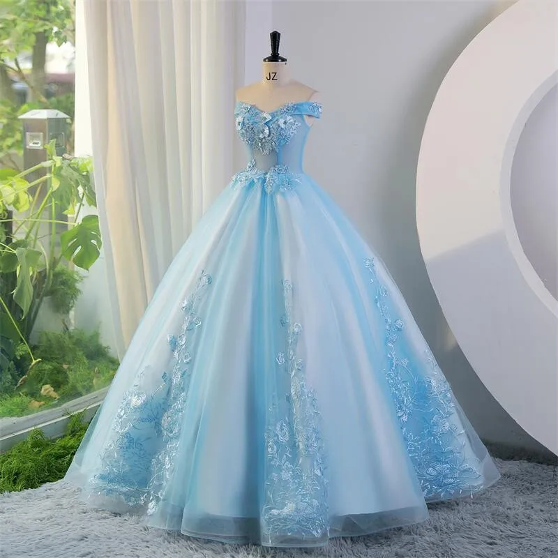 Ashley Gloria-Robe de Quinceanera en dentelle, robe de Rhde luxe, robes Boho, robe de soirée Sweet Off initiée, photo réelle, nouveau, été