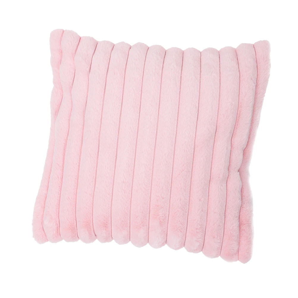 

Imitation Rabbit Hair Pillow 45x45cm Pink Cozy Throw Pillow Sofa Bed Decor Soft Cushion Cuddly Pillows Square Cushion