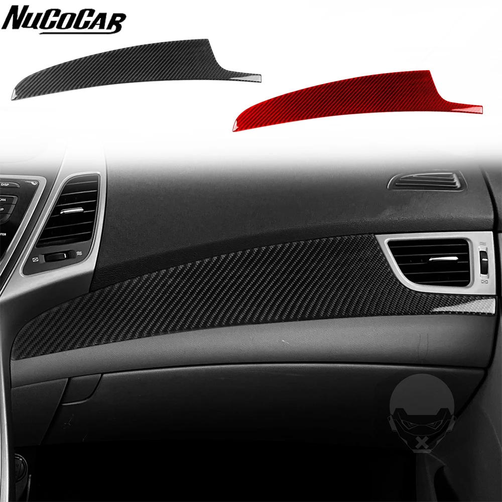 For Hyundai Elantra 2011-2016 Carbon Fiber Co-pilot instrument Panel Trim Cover Car Accessories Interior Decorative Stickers