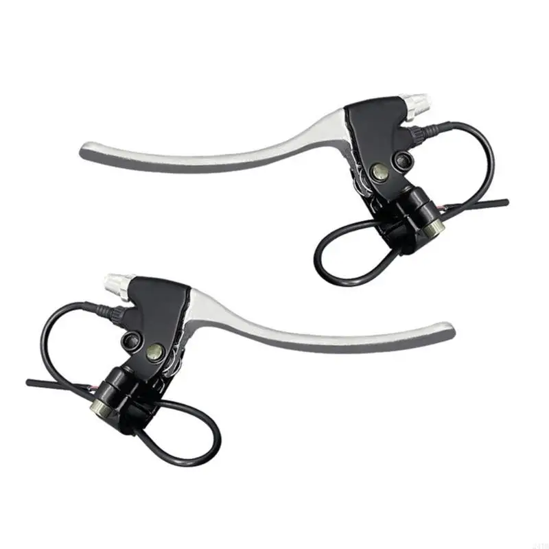 Brake Lever, 1 Pair E-Bike Mechanical Brake Lever Short Lever Cutout, Electric Bike Brake Level Handle Bar Replacements