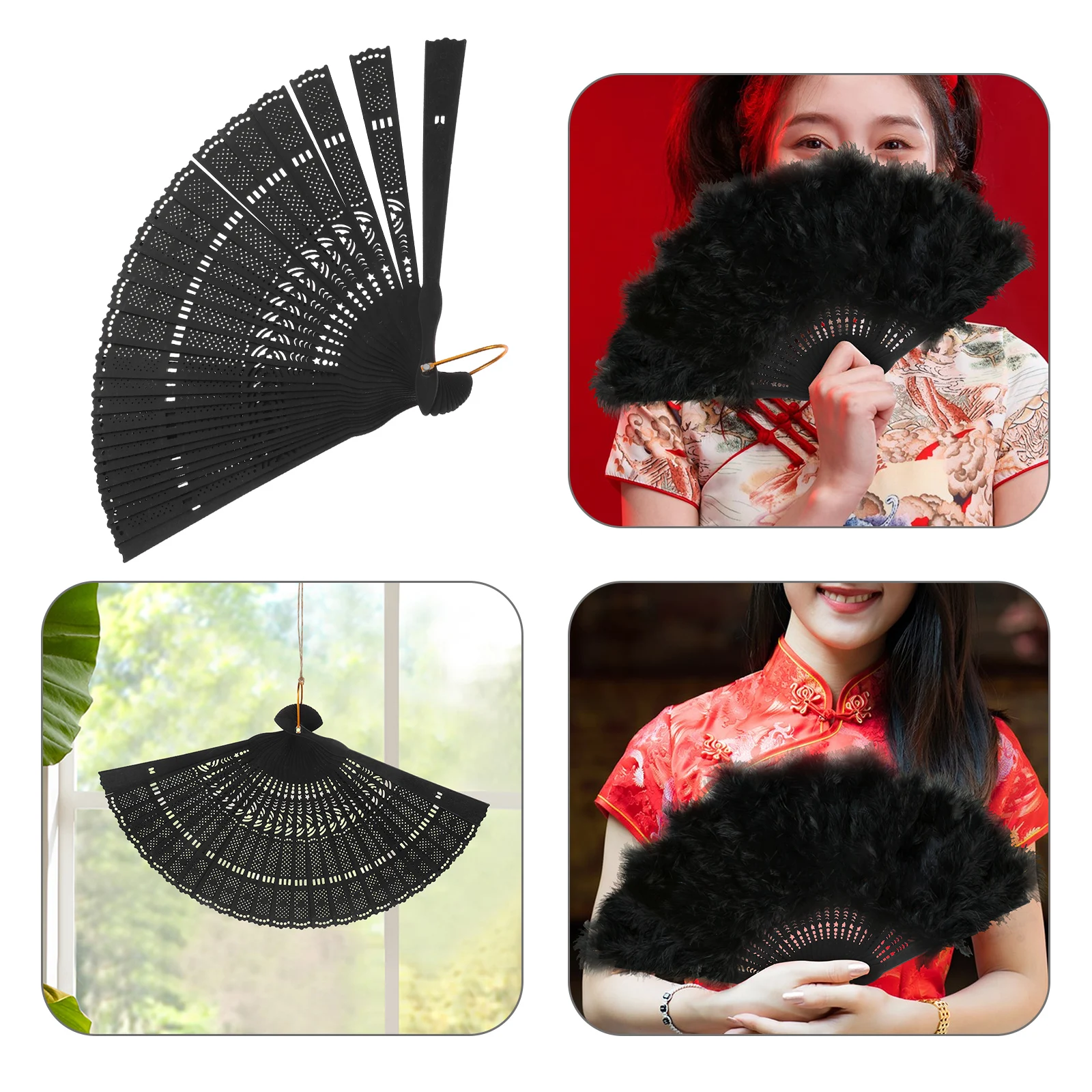 

Foldable DIY Hand Fan Frame Creative Craft Material Portable Chinese Style Fan Making Kit Decorative Art Project