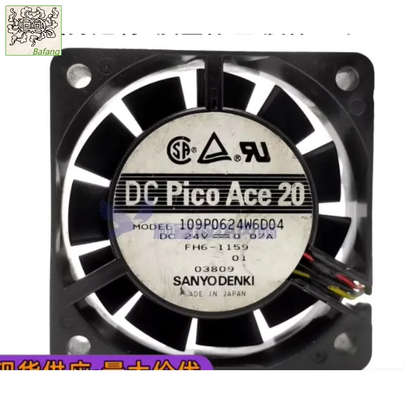 

Ltsf For SANYO DENKI 109P0624W6D04 DC 24V 0.07A 60x60x15mm 3-Wire Server Cooling Fan