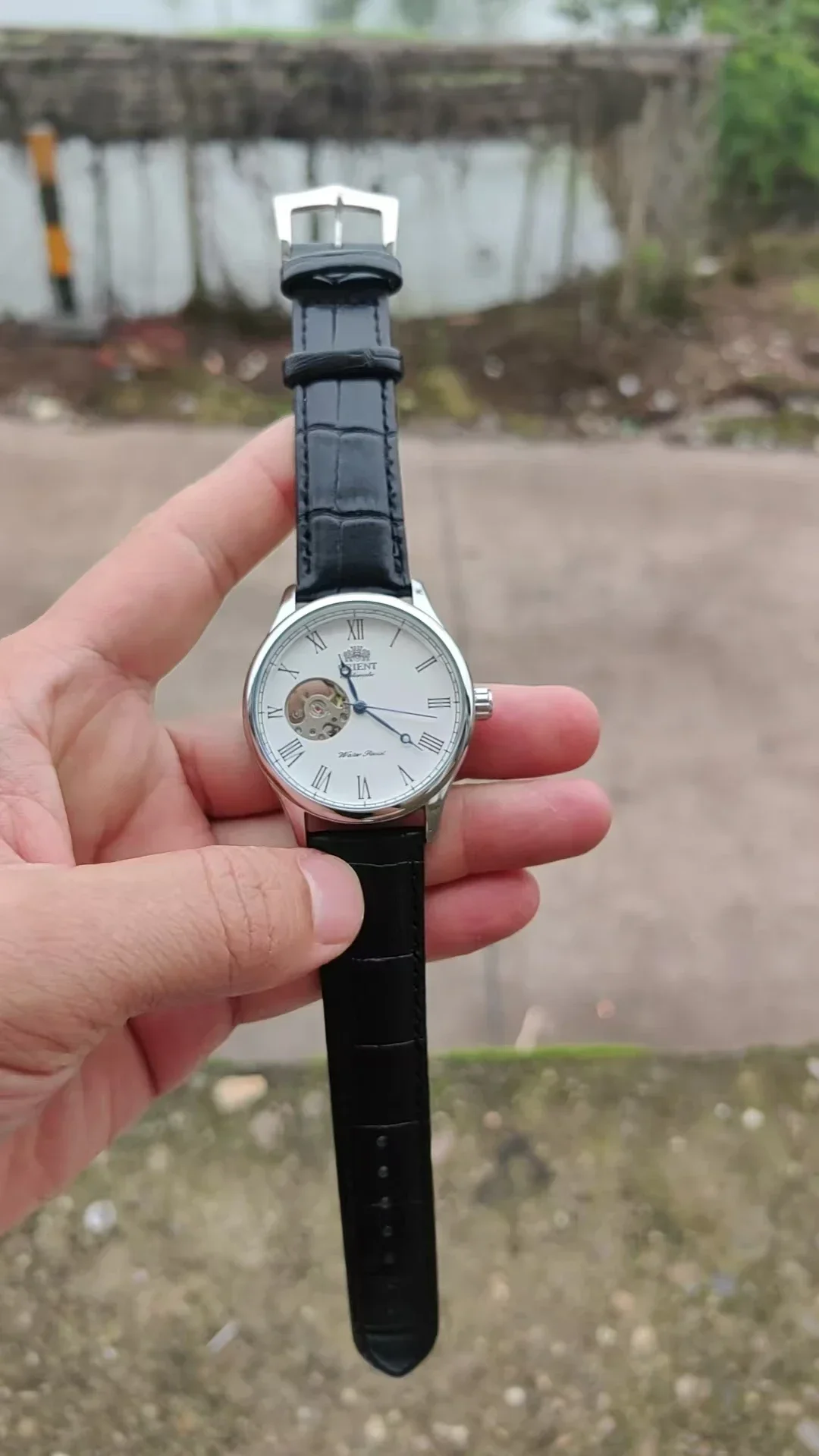 DFDG Mechanical Skeleton Watch with Full Functions, World Time, Minimalist Orient Style view 4