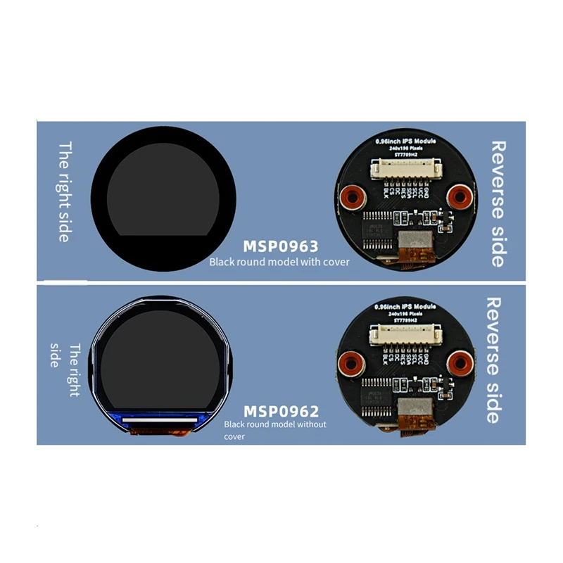 شاشة ملونة IPS مع غطاء زجاجي ، وحدة ST7789 ، 240x RGBx198P ، 65K ، متوافقة مع 5V و: V MCU ،