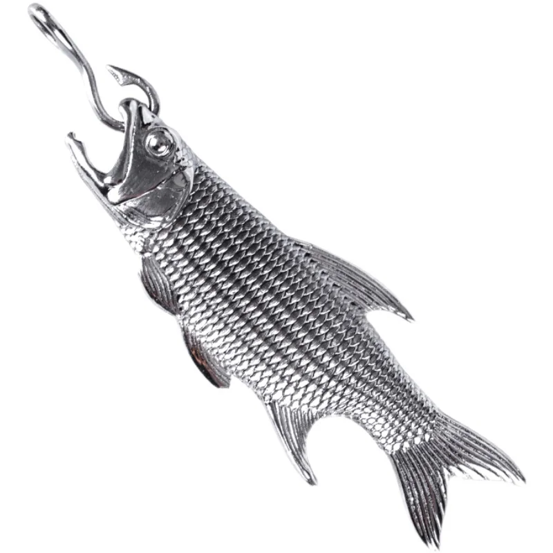 

Stainless steel horse mouth fish keychain, bottle opener, multi-functional pendant, car key chain more than every year