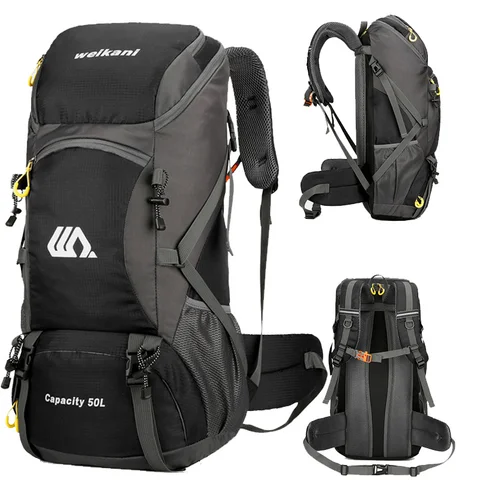 50l mochila de viagem acampamento dos homens grande caminhadas saco turista à prova dwaterproof água esportes ao ar livre escalada montanhismo saco bagagem