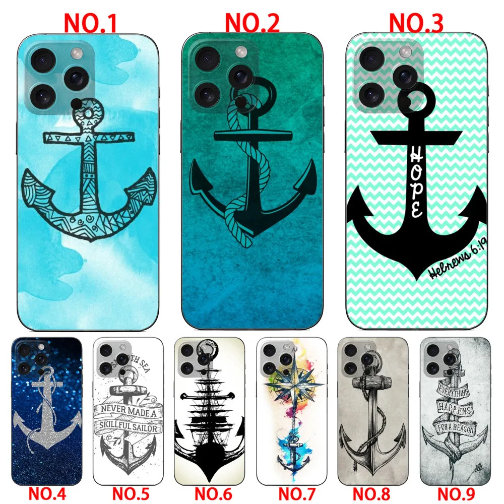anchor wallpaper casing  for iPhone 14 14 Plus 14 Pro 14 Pro Max 15 15 Plus